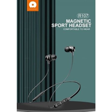 Беспроводные наушники с шейным ободком WuW R107 black черный BLUTOOTH-Гарнитура bluetooth наушники TWS 390₽