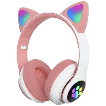 Беспроводные наушники с ушками кошки Cat ear VZV-23M Bluetooth 50 розовые 890₽