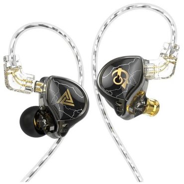 Динамические наушники-вкладыши QKZ x HBB DSD HiFi-Dynamic 10 мм - титановое покрытие микрофон 1988₽