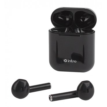 G0017684 Intro BI1600 Bluetooth-гарнитура сенсорная ultra slim с зар кейсом черная цена за 1 шт 626₽