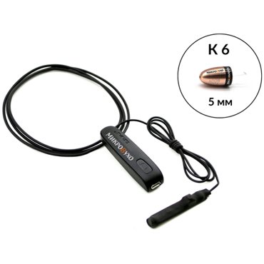 Капсульный микронаушники Premium 5 мм и беспроводная гарнитура Bluetooth Basic с выносным микрофоном кнопкой подачи сигнала 3 часа разговора 8870₽