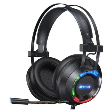 Наушники Awei GM-2 с микрофоном 21м черные с подсветкой 1599₽