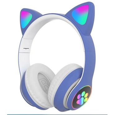 Наушники беспроводные Bluetooth KUPLACE TWS наушники Детские наушники Беспроводные наушники Наушники со светящимися ушками синие 635₽