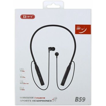 Наушники беспроводные BT ver 50 BYZ B59 вакуумные с микрофоном 130mAh черный 2765₽