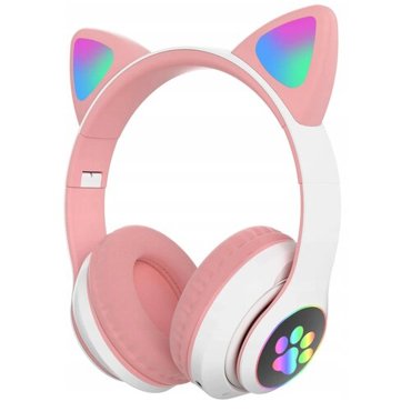 Беспроводные наушники со светящимися ушками кошки Cat STN-28 розовый 790₽
