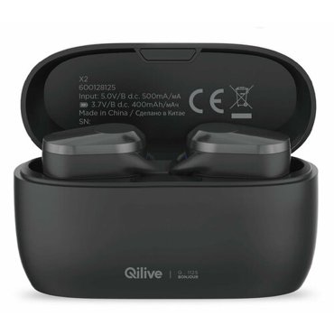 Наушники беспроводные Qilive TWS Sport 1125 с функцией Bluetooth черные 2210₽