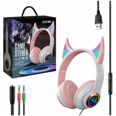 Наушники c подсветкой STN-169 Pink Jack 35mm 1499₽