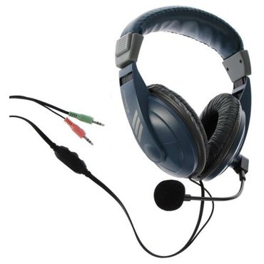 Наушники Defender Gryphon HN-750 компьютерные микрофон 105 дБ 32 Ом 35 мм 2 м синие 2295₽