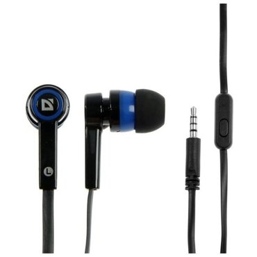 Наушники Defender Pulse 420 вакуумные микрофон 105 дБ 32 Ом 35 мм 12 м чёрно-синие 864₽