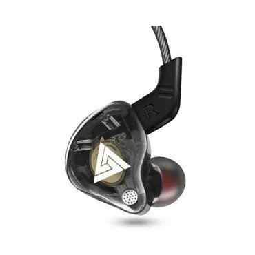 Наушники динамические QKZ AK6 HiFi 112DD спортивные для бега с микрофоном черные 663₽