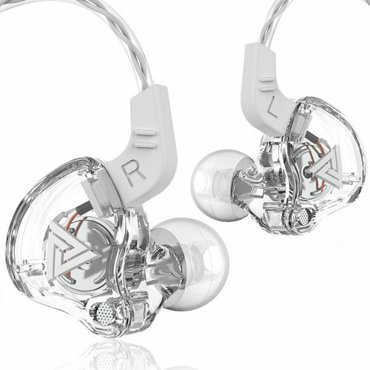 Проводные внутриканальные HiFi наушники спортивные QKZ AK6 прозрачный белый 619₽