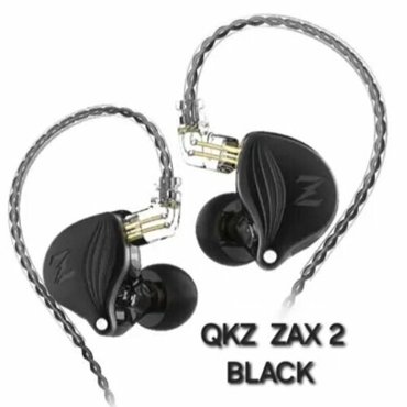 Наушники проводные спортивные гарнитура для телефона QKZ ZAX 2 черные 3611₽