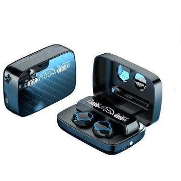 Наушники игровые беспроводные M9 с подсветкой Hi-Fi звук с шумоподавлением кейс с зеркалом повербанк 2000 мАч Bluetooth v51 180 часов работы 980₽