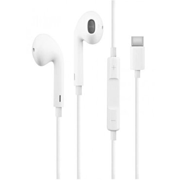 Наушники проводные с микрофоном вкладыши KIN K8-C Type-C Белый 490₽