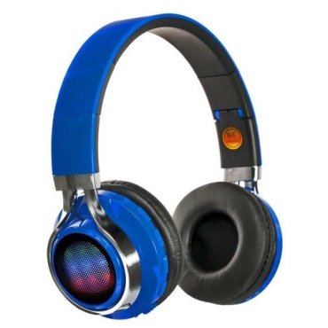 Наушники LuazON RX-1 TM-021 беспроводные накладные BT 42 250 мАч LED FMmicroSDсиние 1892₽