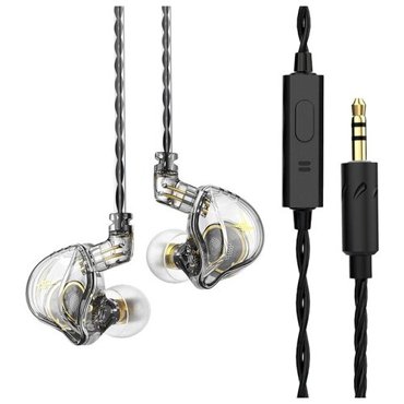 Наушники-мониторы QKZ ZXT HIFI Басс Спорт с шумоподавлением - Hi-Res Аудио - прозрачные 1352₽