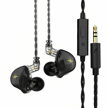 Наушники-мониторы QKZ ZXT HIFI Басс Спорт с шумоподавлением - Hi-Res Аудио черный прозрачный 1367₽
