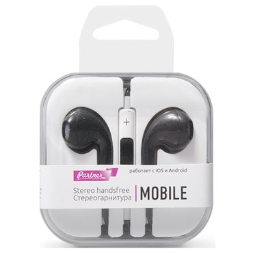 Наушники Partner Mobile черный 390₽