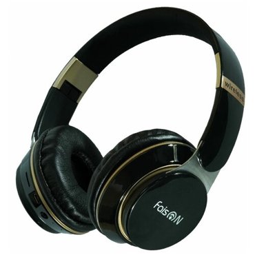 Наушники полноразмерные FaisON HP-T7 Sound Storm ABS пластик термопластичный полиуретан ткань металл bluetooth цвет черный с золотыми вставками 1157₽