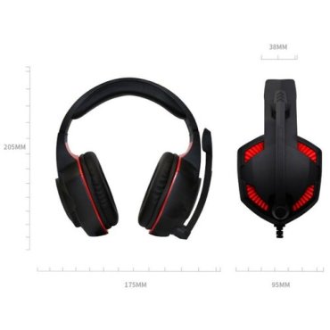 Наушники проводные KOMC G302 GAME головные черно-красный 1890₽