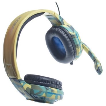 Наушники проводные KOMC G305 GAME головные камуфляж желто-коричневый 2780₽