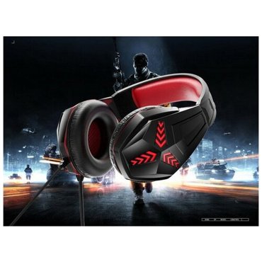 Наушники проводные KOMC G318 GAME головные черно-красный 2915₽