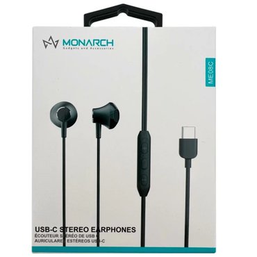 Наушники проводные USB Type-C Monarch ME08C вкладыши с микрофоном Черный 1299₽