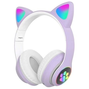 Наушники с ушками беспроводные CAT-STN-28 фиолетовые 800₽