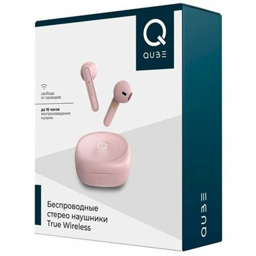 Наушники True Wireless QUB QTWS7PNK 1325₽