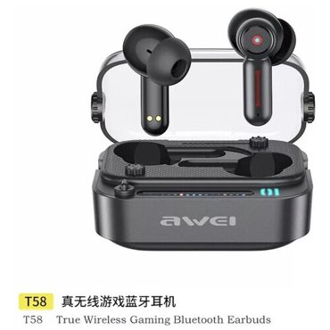 Наушники беспроводные Awei T58 черный 2508₽