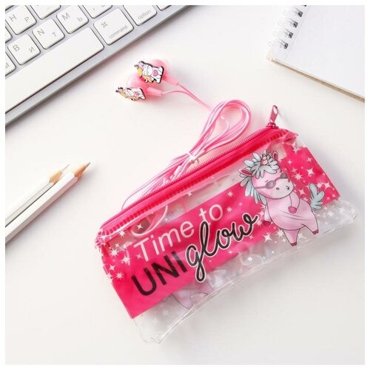 Наушники в косметичке Единорог модель W-44 15 х 7 см Like me 6854886 699₽