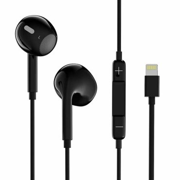 Наушники вкладыши Perfeo c микрофоном REDONE черные 8pin-BT 900₽