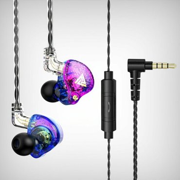 Наушники-вкладыши QKZ AK6 PRO проводные Hi-Fi наушники с микрофоном черный 814₽