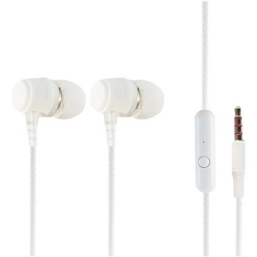 Наушники внутриканальные FaisON HP-109 Hear ткань микрофон кнопка ответа кабель 11м цвет белый 212₽