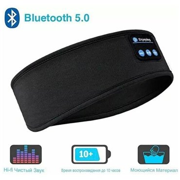 Повязка на голову с Bluetooth гарнитурой OPTIFORODGI OPF01 для сна и бега с беспроводными наушниками Цвет черный 1719₽