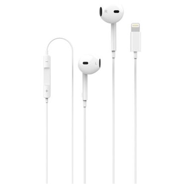 Проводные наушники Bass SoundE-012Lightningмикрофон20000 Гцчистый звукбелый 757₽