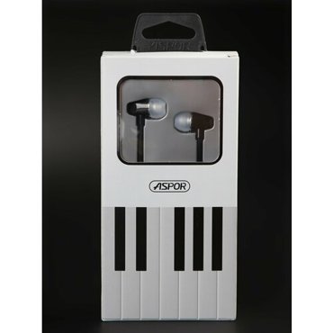 Проводные наушники с микрофоном разъем AUX ASPOR A207 игровая гарнитура для компьютера телефона и пк на Android как jbl на самсунг черные 400₽