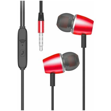 Проводные наушники с микрофоном внутриканальные SKYDOLPHIN SR24 35 Jack красный 1 шт 409₽