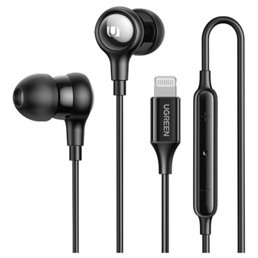 Проводные наушники UGREEN EP103 In-Ear Earphones with Lightning Черный 2490₽