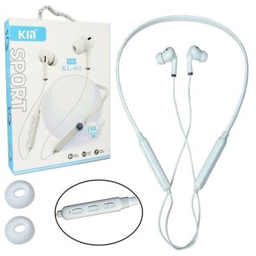Спортивные наушники Bluetooth с микрофоном KIN KL-02 белый 517₽