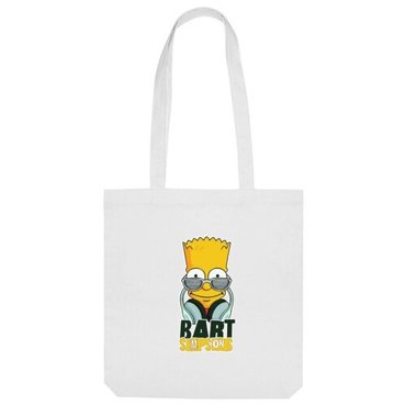 Сумка bart Simpsons симпсоны желтый наушники музыка белый 590₽