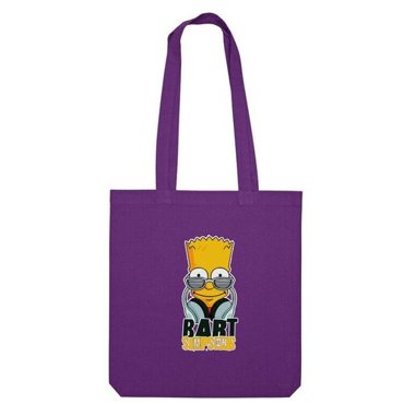 Сумка bart Simpsons симпсоны желтый наушники музыка фиолетовый 590₽