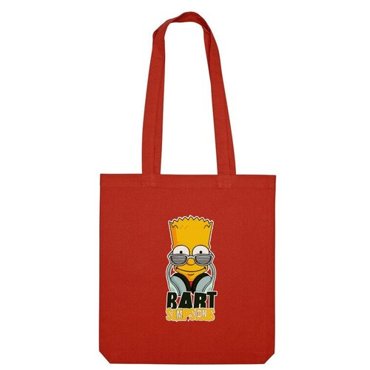Сумка bart Simpsons симпсоны желтый наушники музыка красный 590₽