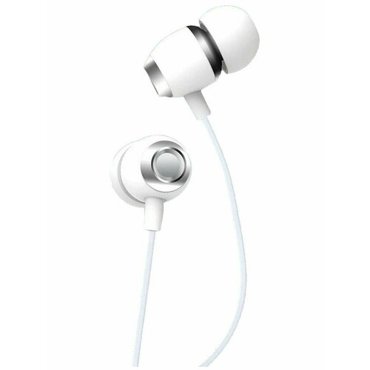 Вакуумные наушники с микрофоном KIN K-808 Hands-free Type-C стерео гарнитура с пультом проводная внутриканальная белый 432₽