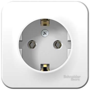 Розетка Schneider Electric Blanca с заземлением без шторок белая для открытой проводки комплект из 4 шт 378₽