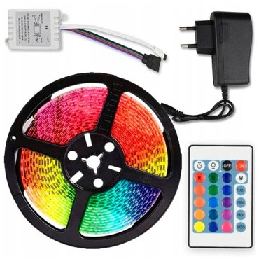 Лента RGB с пультом ДУ много цветная длина 5 метров 649₽
