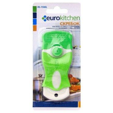 RS-15WL Скребок Eurokitchen для чистки стеклокерамики белыйсалатовый 523₽