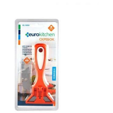 Скребок Eurokitchen для чистки стеклокерамики красныйбелый 781₽