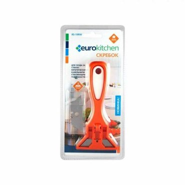 Скребок Eurokitchen для чистки стеклокерамики красныйбелый RS-19RW 869₽
