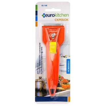 Скребок Eurokitchen для чистки стеклокерамики красныйжелтый 638₽